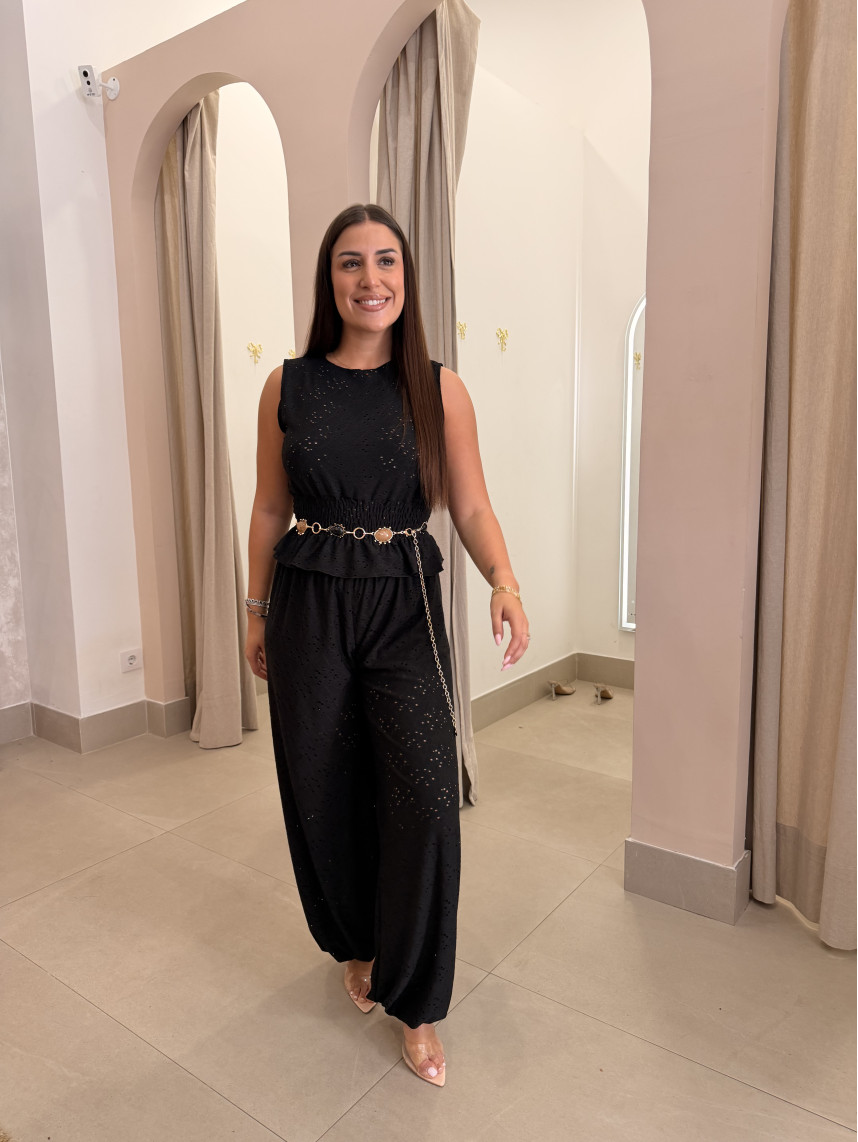 pantalon globo perforado