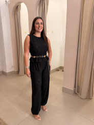 pantalon globo perforado