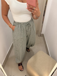 Pantalon vichy estilo boho
