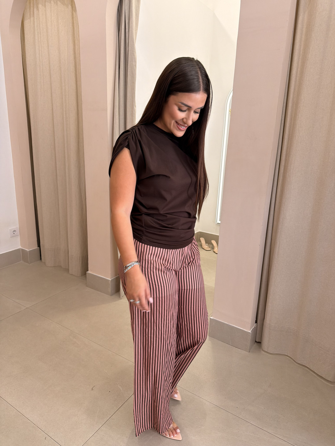 pantalon ancho rayas