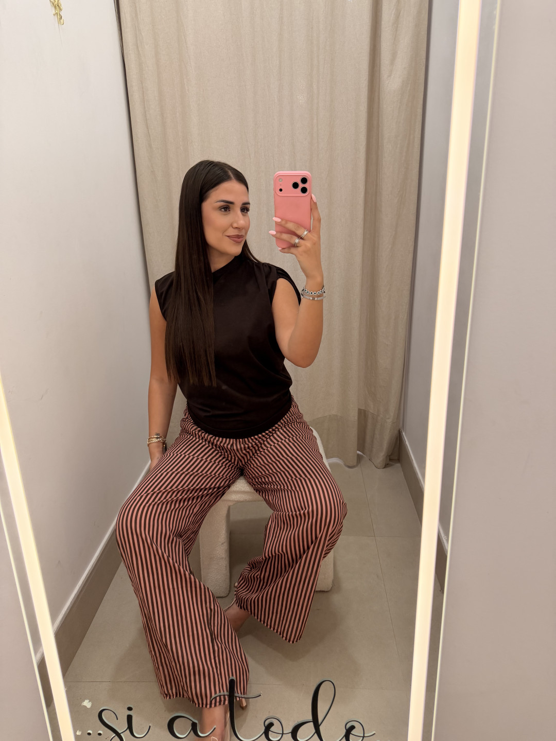 pantalon ancho rayas