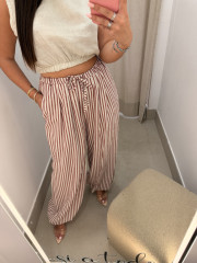 pantalon lino rayas
