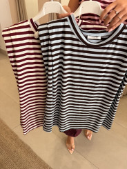 camiseta hombreras rayas