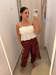 Pantalon globo seda estampado