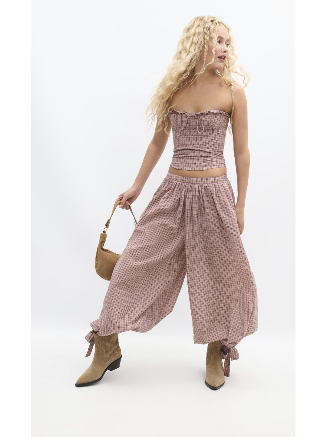 pantalon globo cuadros