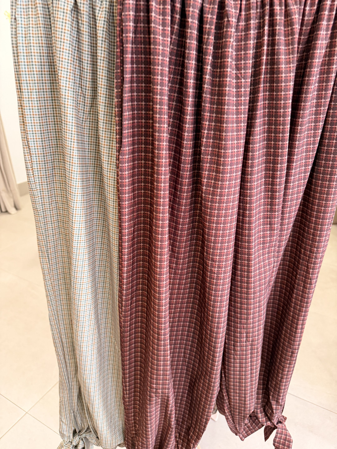 pantalon globo cuadros