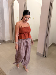 pantalon globo cuadros