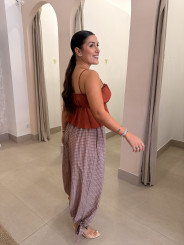 pantalon globo cuadros