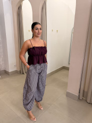 pantalon boho vichy