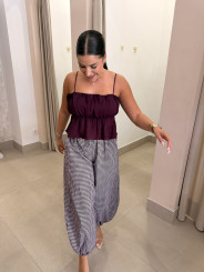 pantalon boho vichy