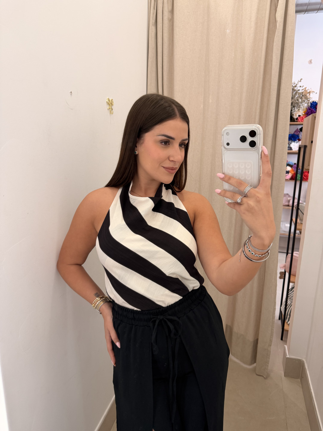 blusa rayas negro/blanco