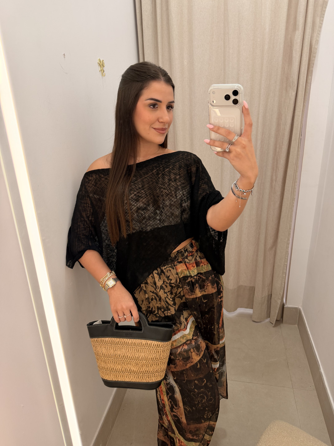 Top hilo negro