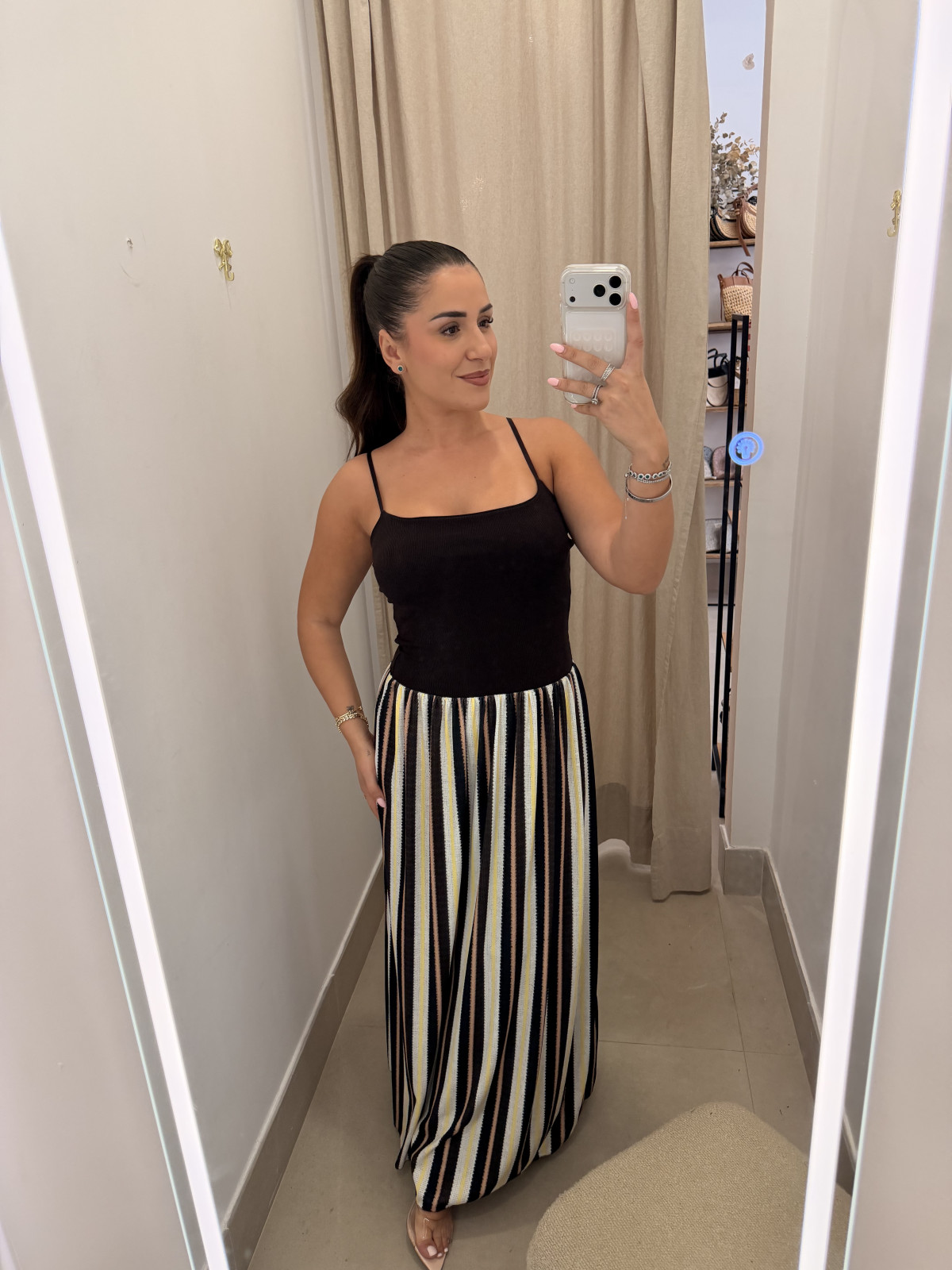 vestido combinado rayas canale