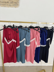 Pijama lencero lunar