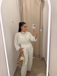 Top encaje blanco