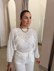 Top encaje blanco