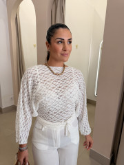 Top encaje blanco
