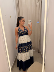 vestido indio vaquero/blanco detalle lazo 5061