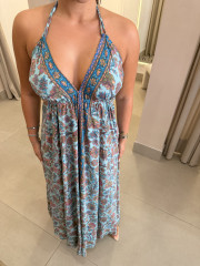 vestido indio turquesa/rosa 2541