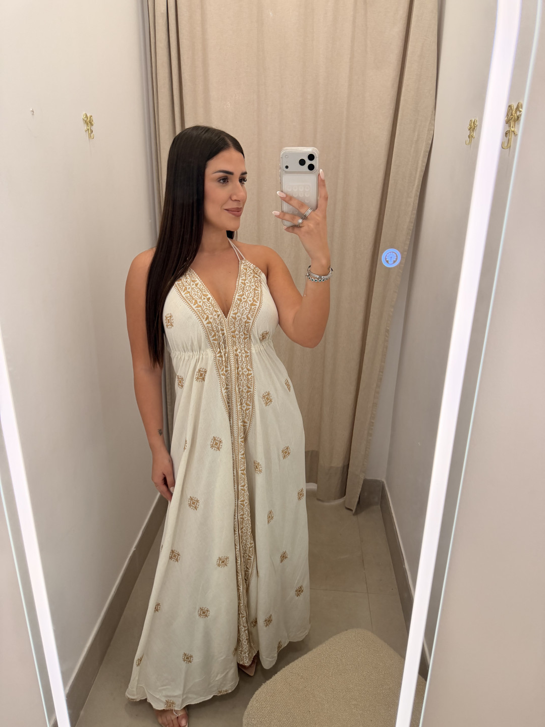 Vestido tipo pañuelo denim 5059