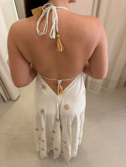 Vestido tipo pañuelo denim 5059