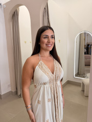 Vestido tipo pañuelo denim 5059