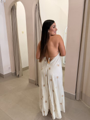 Vestido tipo pañuelo denim 5059