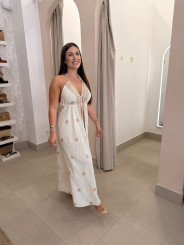 Vestido tipo pañuelo denim 5059