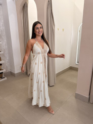 Vestido tipo pañuelo denim 5059