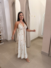 Vestido tipo pañuelo denim 5059