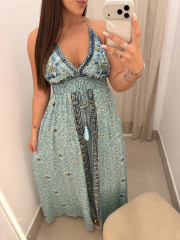 vestido indio detalle espejos