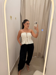 Pantalon carmen globo detalle lazo