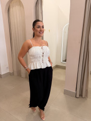 Pantalon carmen globo detalle lazo