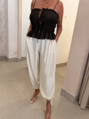 Pantalon carmen globo detalle lazo