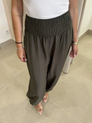 Pantalon globo lino detalle lazos