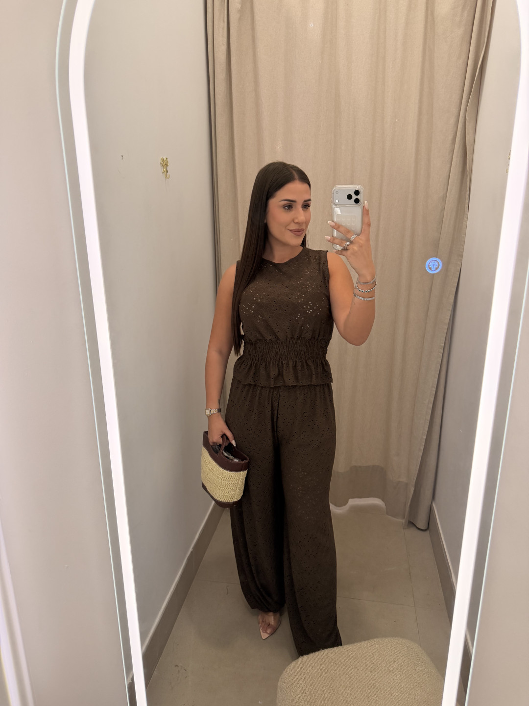 pantalon globo perforado