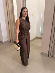 pantalon globo perforado