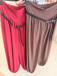 Pantalon globo semitransparente ( incluye cinturon)