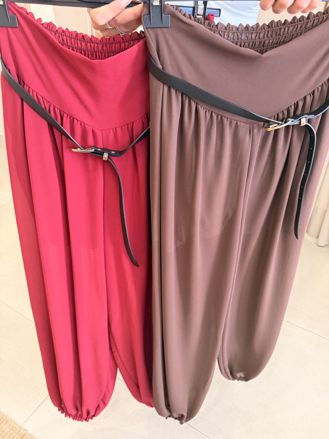 Pantalon globo semitransparente ( incluye cinturon)