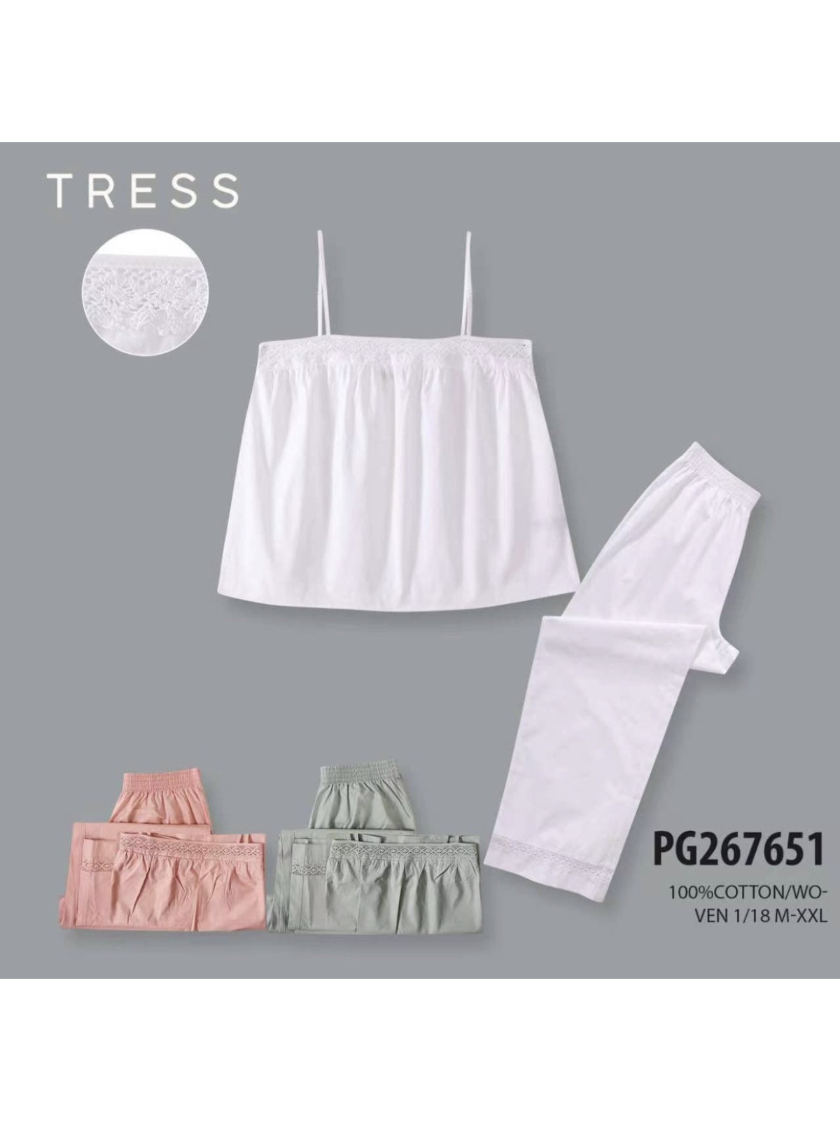 Pijama detalle encaje TRESS