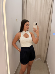 Short satinado detalle encaje