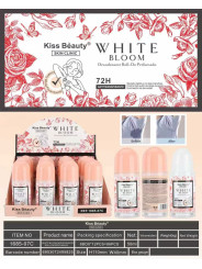 DESODORANTE ROLL ON ANTITRANSPIRANTE 72H WHITE BLOOM 50ML - KISS BEAUTY