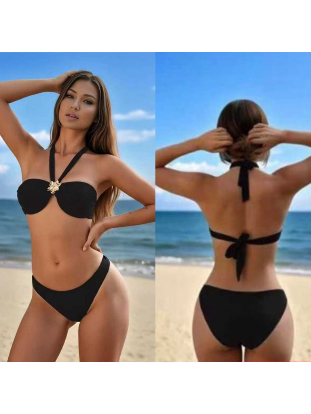 Bikini Detalle Flor dorada J0018