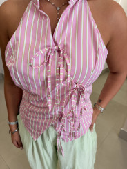 Camisa rayas detalle lazos