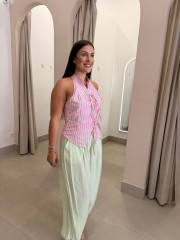Pantalon bambula tipo balloon