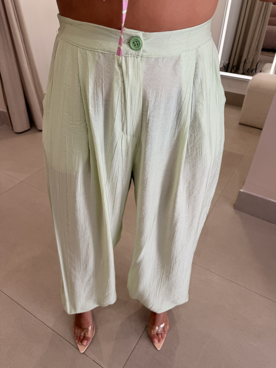 Pantalon bambula tipo balloon